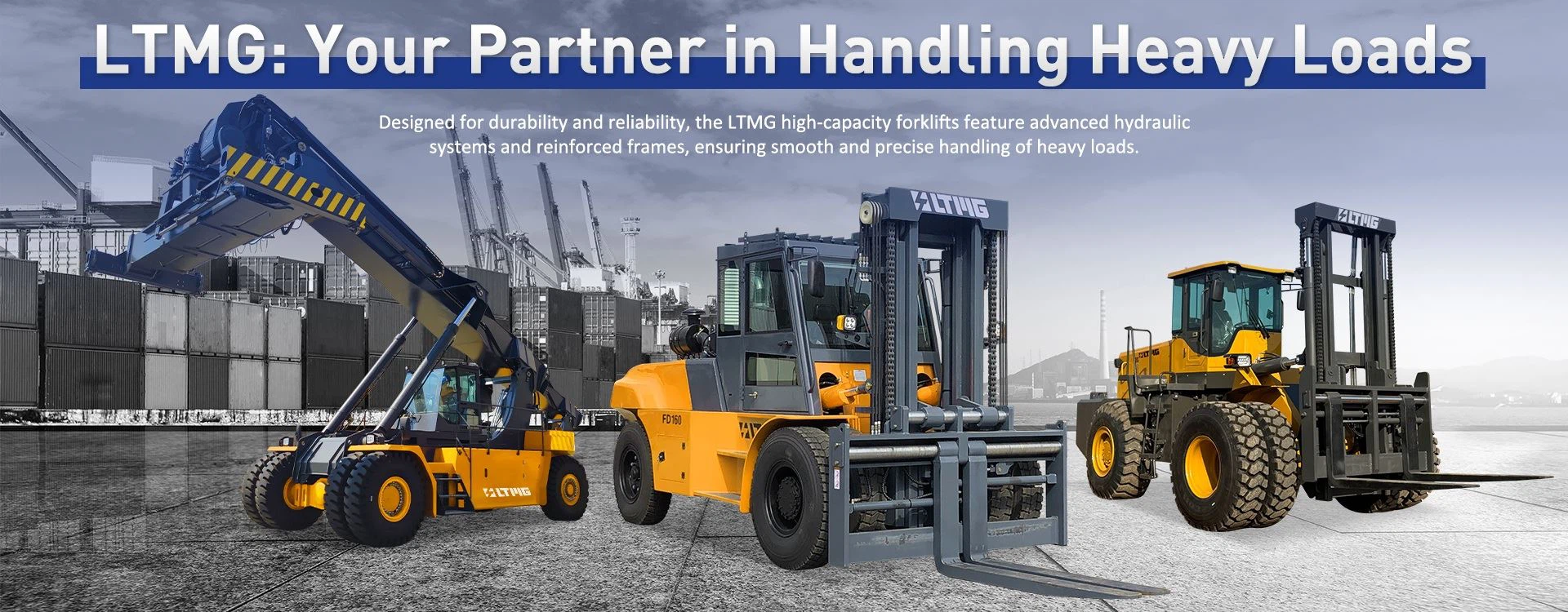 port equipment：reach stacker and large forklift