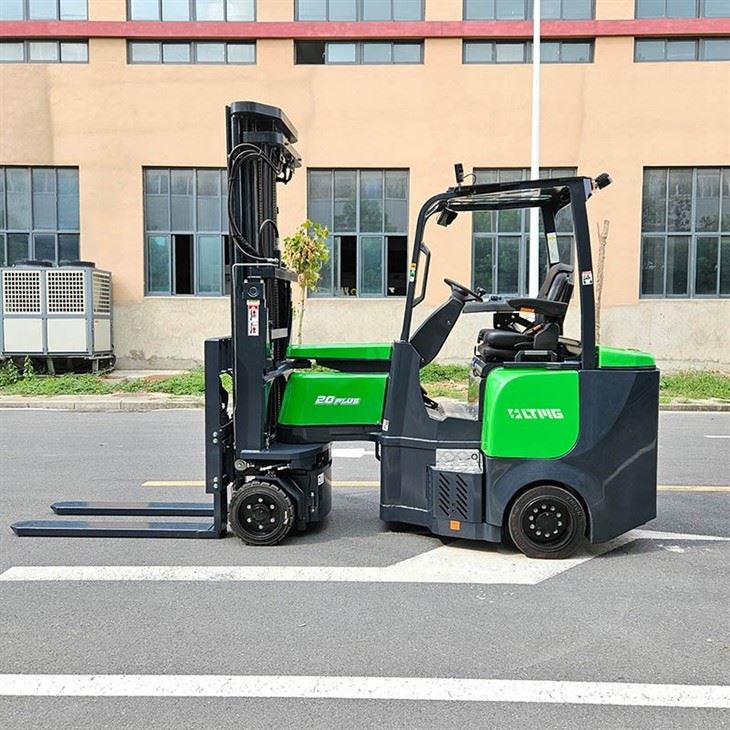 Compact Electric VNA Forklift With Telescopic Fork