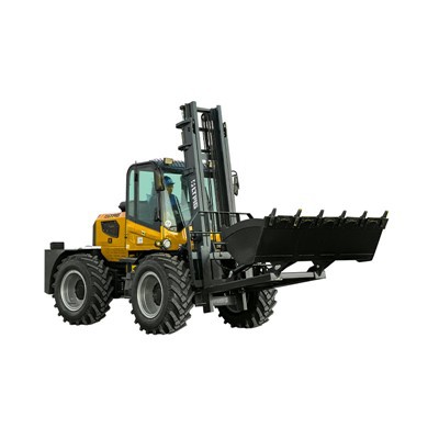 Hinged Bucket Forklift Rough Terrain Forklift