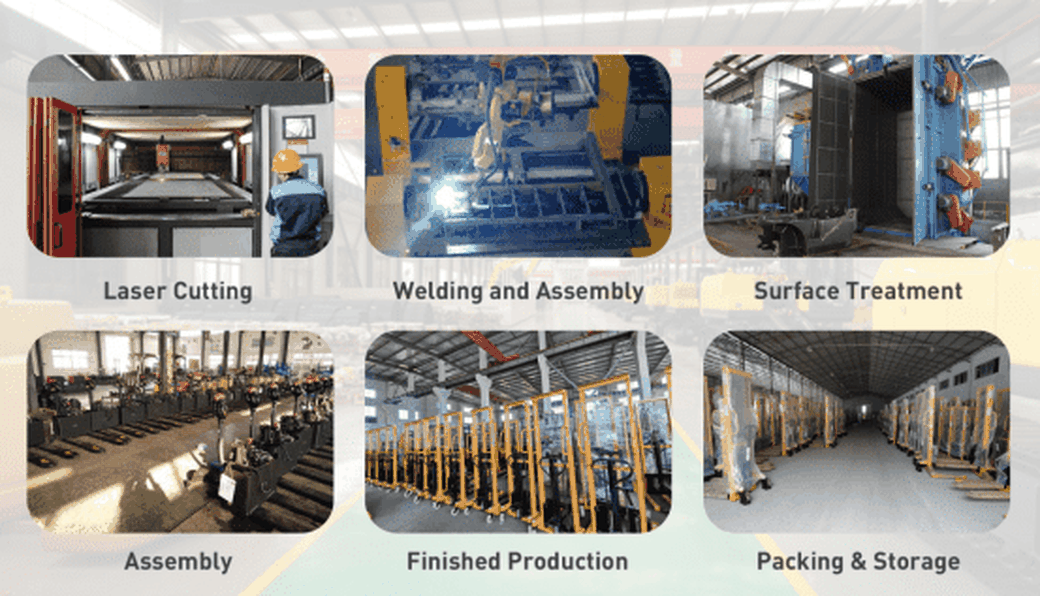 Factory process of hand stacker Factory process of hand stacker