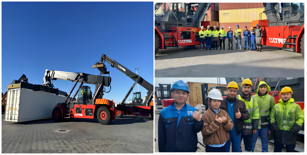 Customer feedback of reach stacker